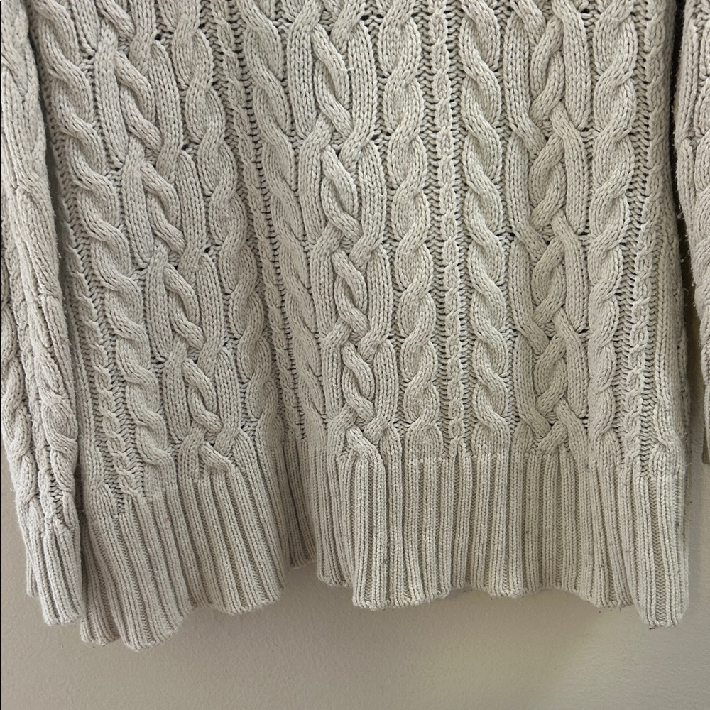 Lauren Ralph Lauren Cream Cable Knit Cardigan - Picture 8 of 8